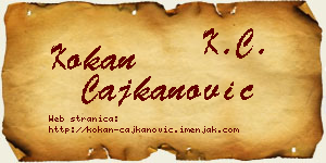 Kokan Čajkanović vizit kartica